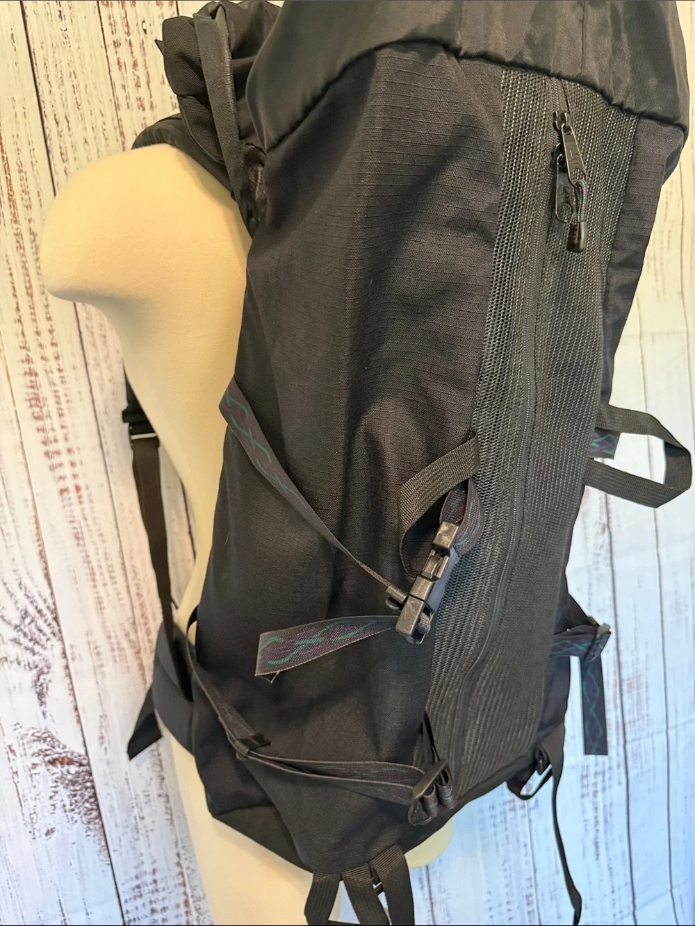 Jansport Black Hiking Backpack with Multicolor Accents